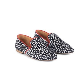 MADRID Loafer Dotted Black Red