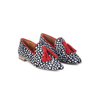 BERLIN Loafer Dotted Black / Red