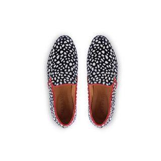 MADRID Loafer Dotted Black Red
