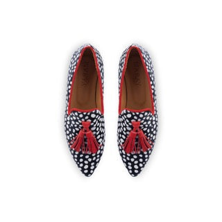 BERLIN Loafer Dotted Black / Red