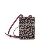 Leather Crossbody Phone Bag Leopard