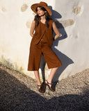 Rome Sandal Piton Cognac