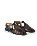 Rome Sandal Piton Cognac
