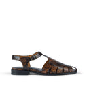 Rome Sandal Piton Cognac