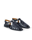 Rome Sandal Piton Cognac Grey
