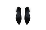 BIAS BLACK Suede Pointed Ballet Flats
