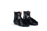 BLOSSOM BOOT 2 PITON BLACK Leather Ankle Boots with 3cm Wedge
