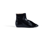 BLOSSOM BOOT 2 PITON BLACK Leather Ankle Boots with 3cm Wedge