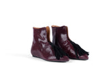 BLOSSOM BOOT 2 PITON BORDEAUX Leather Ankle Boots with 3cm Wedge
