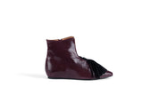 BLOSSOM BOOT 2 PITON BORDEAUX Leather Ankle Boots with 3cm Wedge