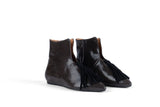 BLOSSOM BOOT 2 PITON BROWN Leather Ankle Boots with 3cm Wedge