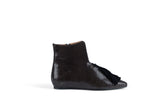 BLOSSOM BOOT 2 PITON BROWN Leather Ankle Boots with 3cm Wedge