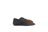 BLOSSOM HIGH GREY / HONEY Suede Flat Shoes with 3cm Wedge