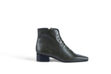 SOLID GROUND GREEN Leather Lace-Up Ankle Boots