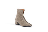 SQUARE UP TAUPE Suede Zip Ankle Boots