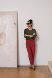 BIAS GREEN Suede Pointed Ballet Flats
