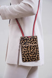 Leather Crossbody Phone Bag Leopard