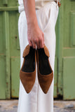 BIAS HONEY Suede Pointed Ballet Flats