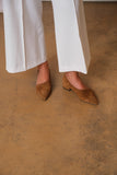 BIAS HONEY Suede Pointed Ballet Flats