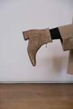 SQUARE UP TAUPE Suede Zip Ankle Boots