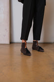 BLOSSOM BOOT 2 PITON BROWN Leather Ankle Boots with 3cm Wedge